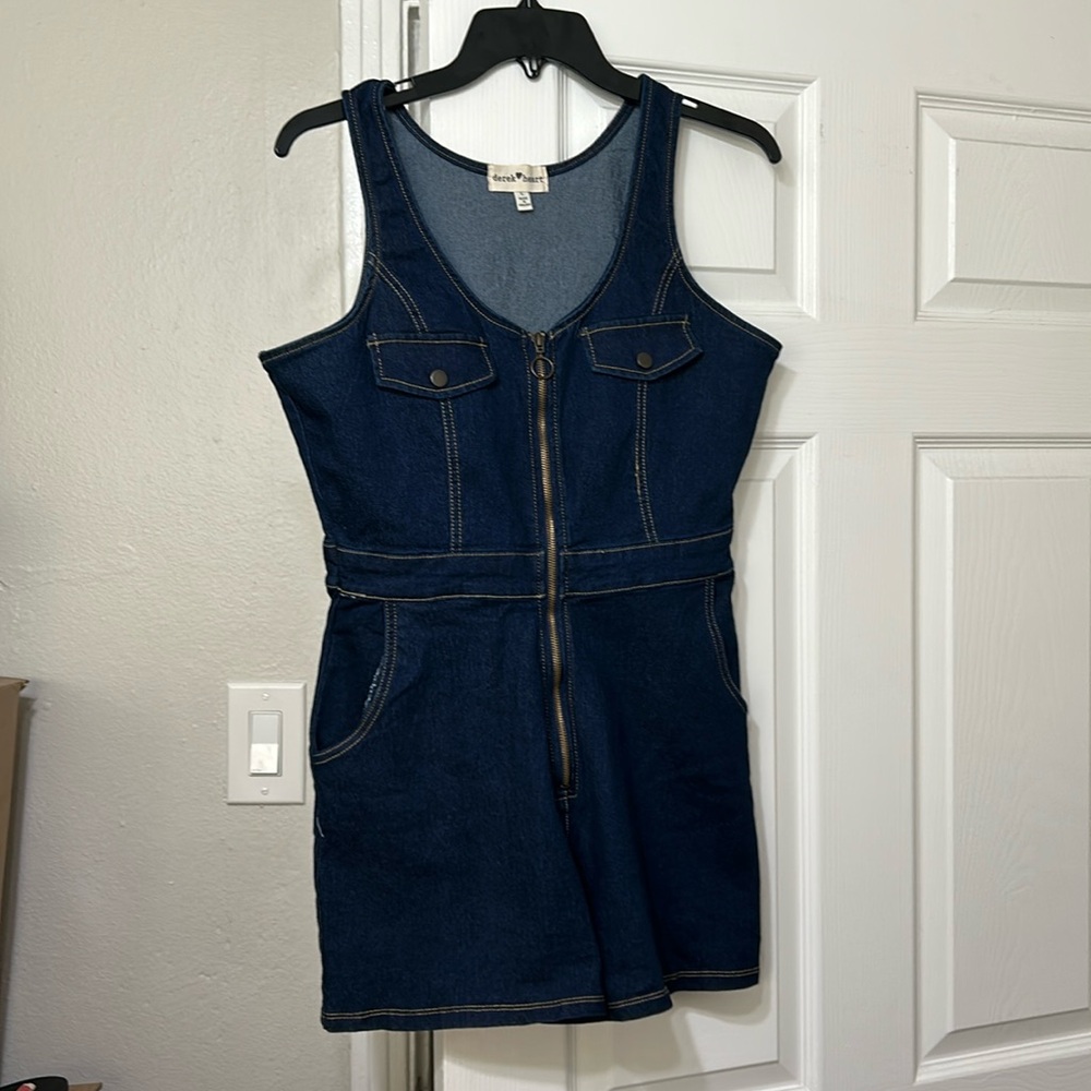 Derek heart one piece for wom  slightly used blue jeans size large